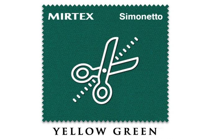 Отрез 0.65 х 2м бильярдного сукна Simonetto 920 Yellow Green (Mirteks)