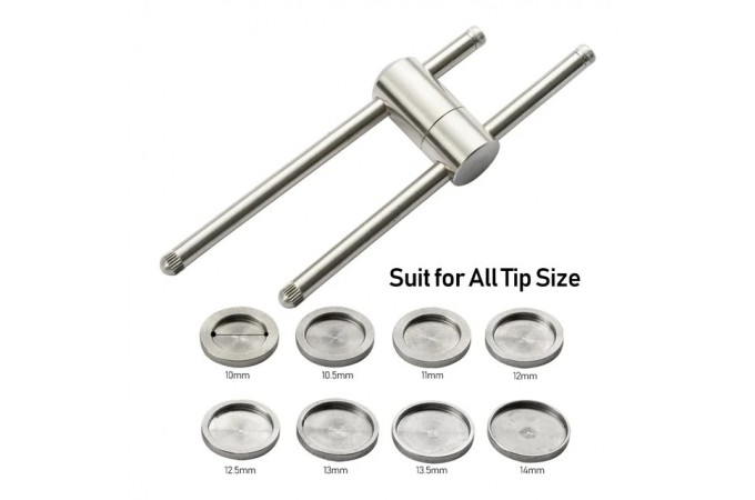 Инструмент-зажим для прессования бильярдной наклейки 9.5-14мм, металл