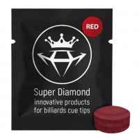 Наклейка для кия Super Diamond сфера красная без фибры ø13.2мм Medium 1шт.