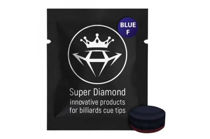 Наклейка для кия Super Diamond сфера синяя ø13.2мм Hard 1шт.