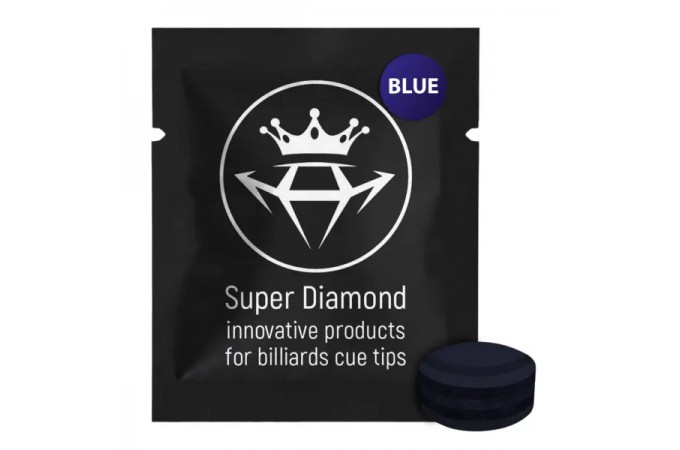 Наклейка для кия Super Diamond сфера синяя без фибры ø13.2мм Hard 1шт.