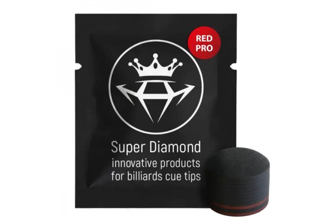 Наклейка для кия Super Diamond сфера PRO Red 90H ø13.2мм Super Hard 1шт.