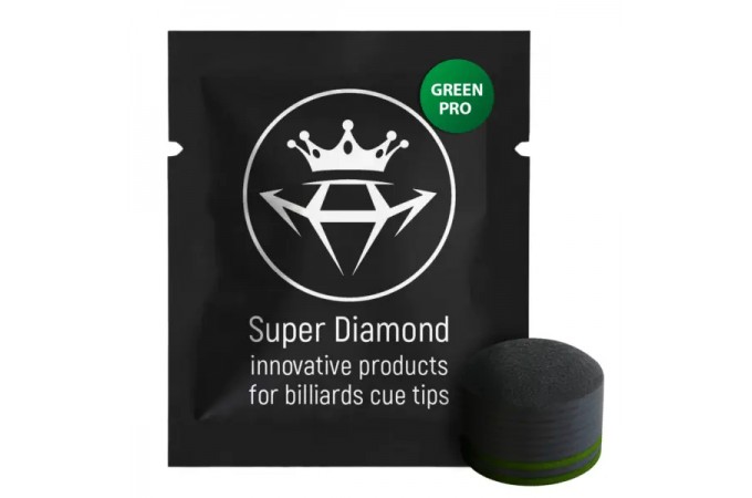 Наклейка для кия Super Diamond сфера PRO Green 93H ø13.2мм Super Hard 1шт.