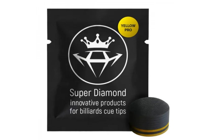 Наклейка для кия Super Diamond сфера PRO Yellow 95H ø13.2мм Super Hard 1шт.