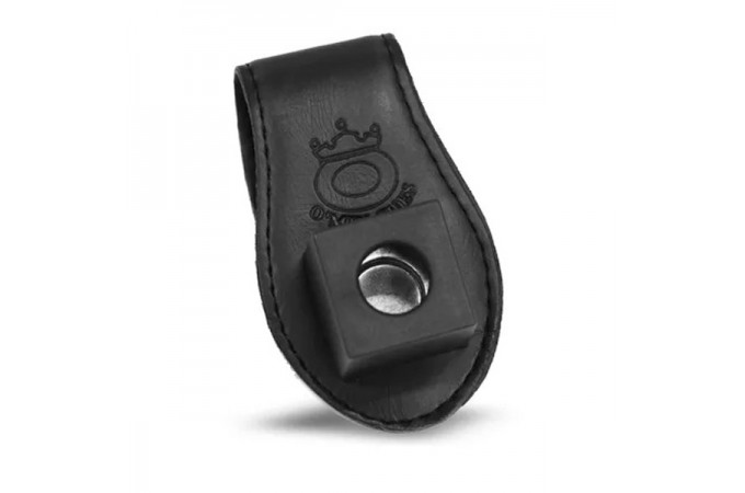 Держатель для мела магнитный кожаный, черный